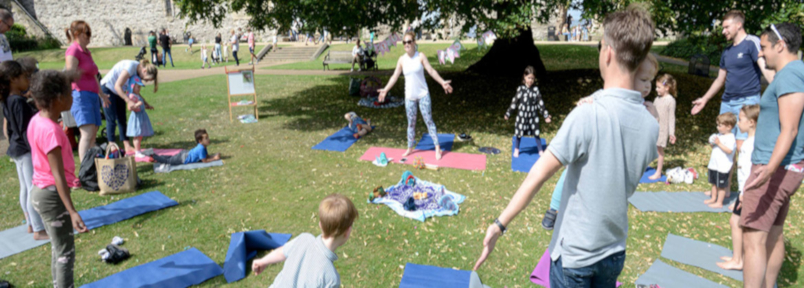 Family Play Day 2021 Yoga at Newark Castle